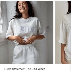 Six stories bride statement tee - all white